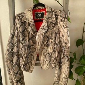 Snakeskin Moto Jacket